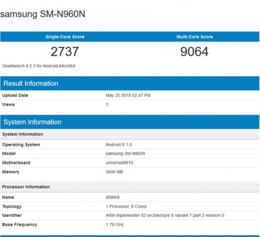 exynos 9810 benchmark