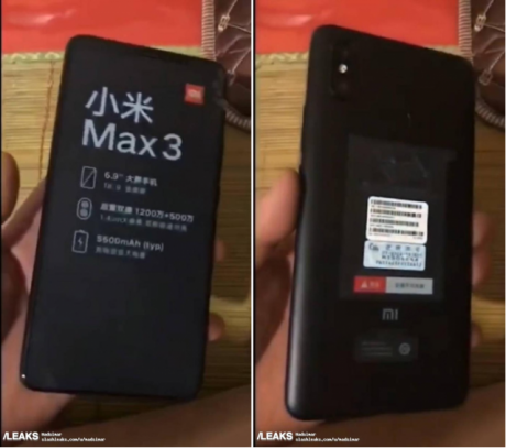 Xiaomi mi max 3 leaked