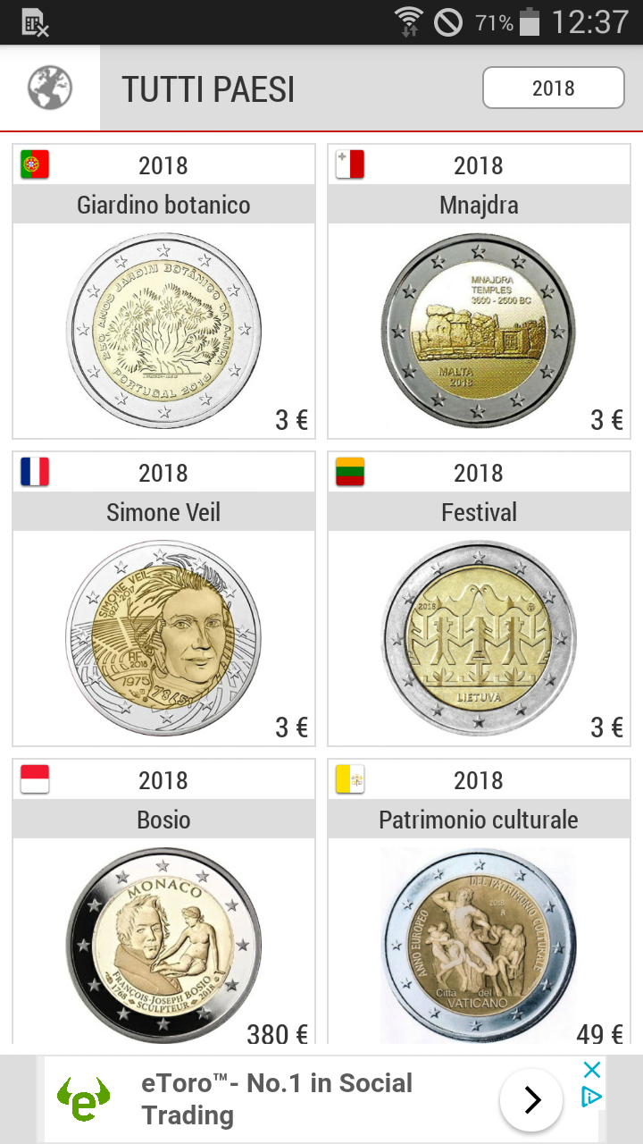 L'app 2 Euro offre una guida completa alle monete commemorative
