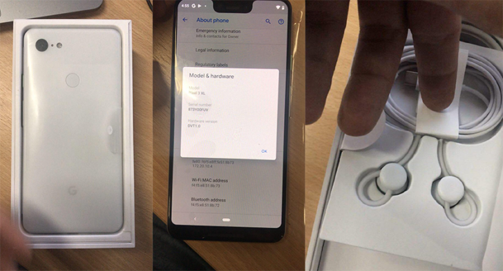 Google Pixel 3 XL con Pixel Buds