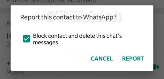 WhatsApp Beta nuovo pulsante sengala