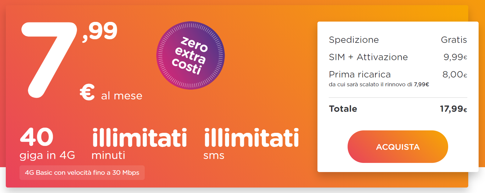 La nuova offerta ho. Mobile 7,99 euro al mese per 40 GB, ma a velocità