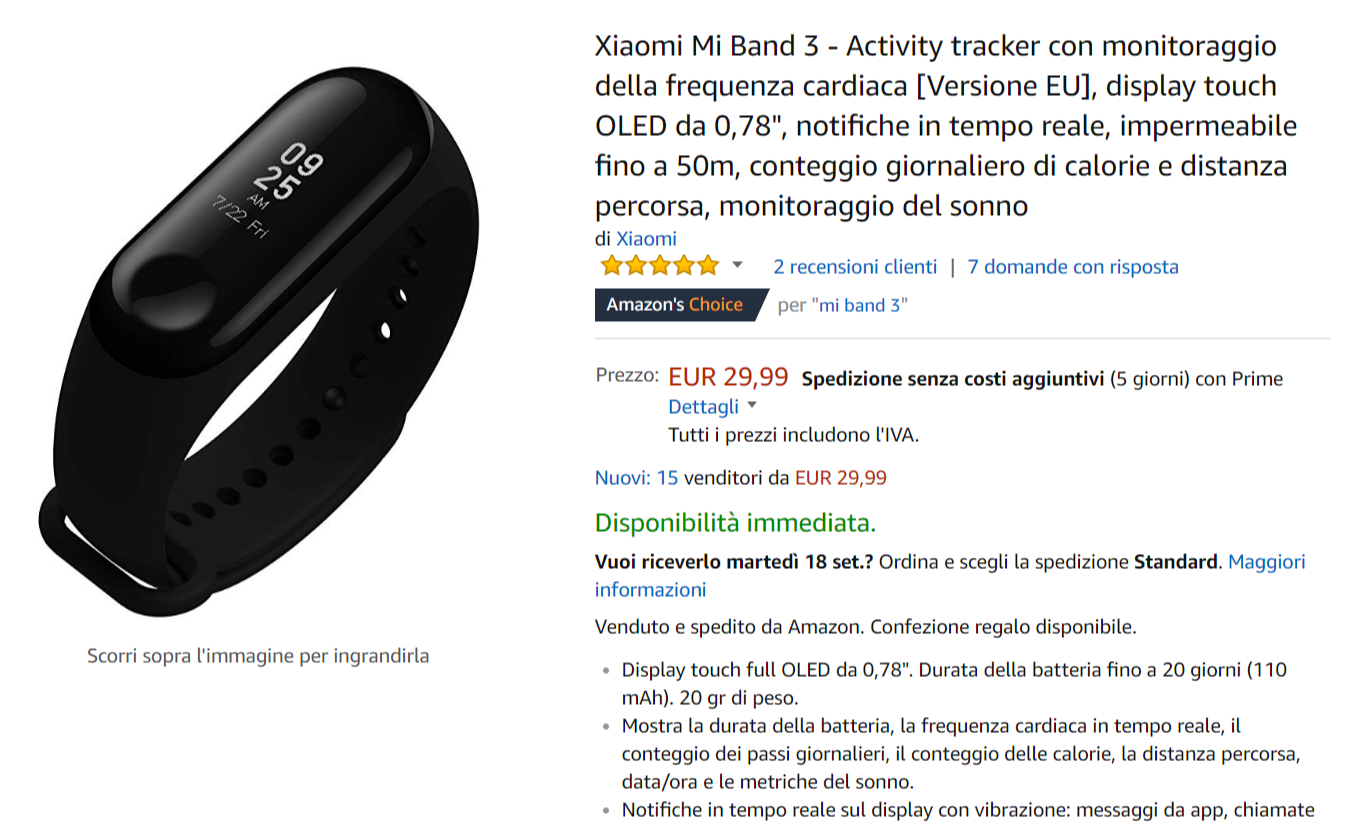 mi band 3 amazon prime