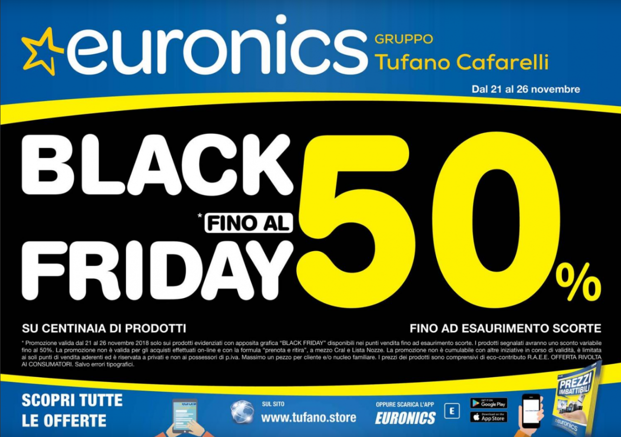 Il Black Friday di Euronics inizia a prendere forma con i nuovi volantini