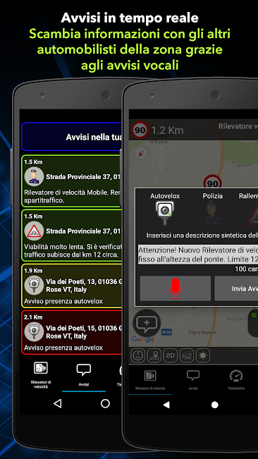 Radarbot Pro avvisa tempestivamente l'automobilista in presenza dei  rilevatori di velocità