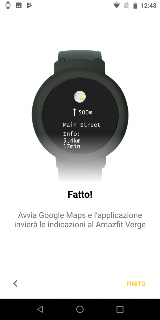 Amazfit Maps permette di ricevere le indicazioni stradali di Google