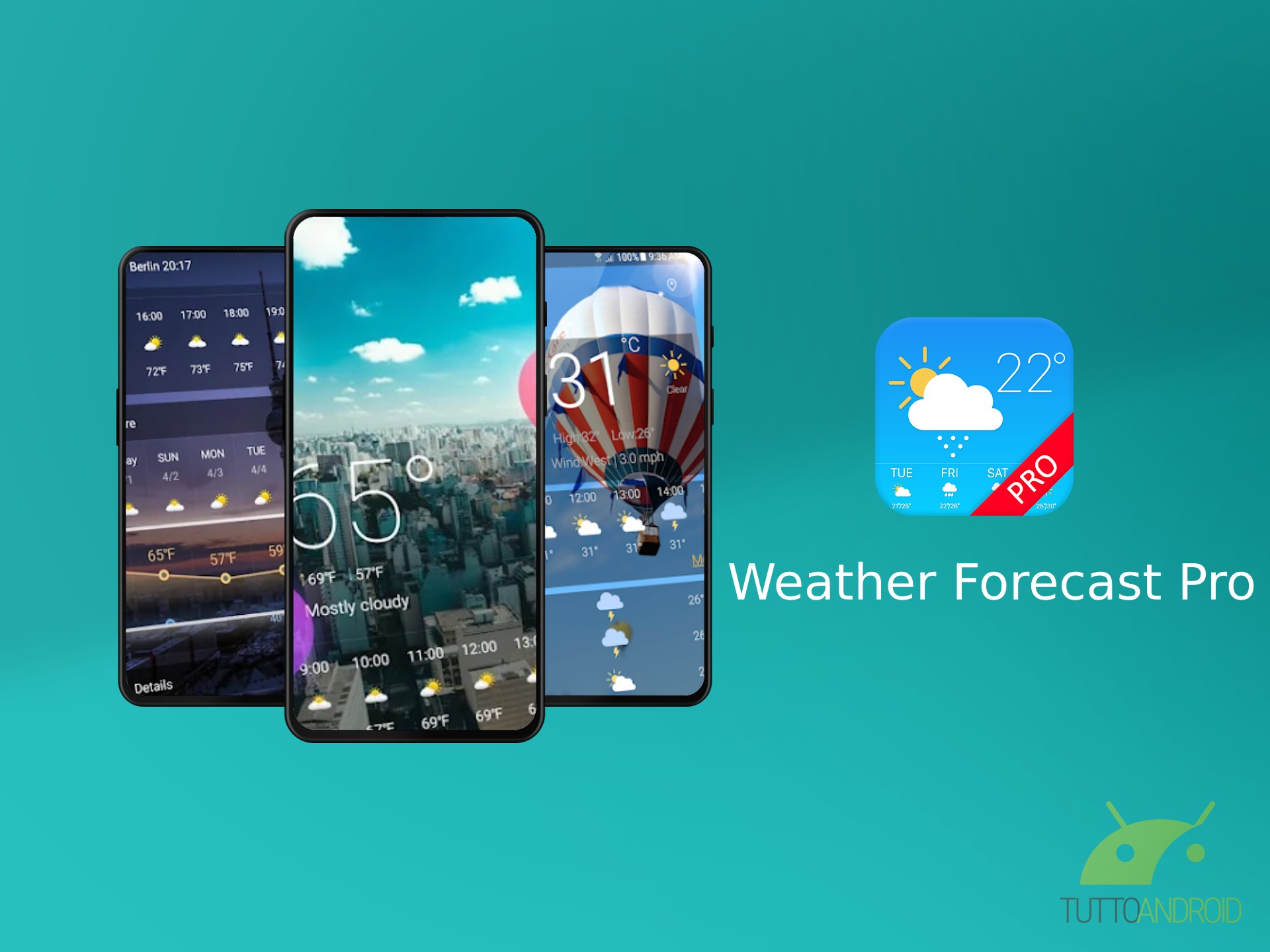 Weather Forecast Pro fornisce informazioni meteo dettagliate e