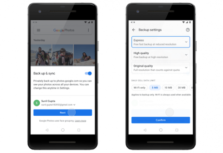 Google introduce i backup Express in Google Foto, la pagina Priorità in