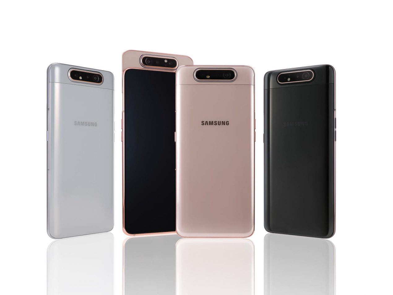Samsung Galaxy A70 e Galaxy A80 ufficiali con schermi da 6,7 pollici e fotocamera rotante