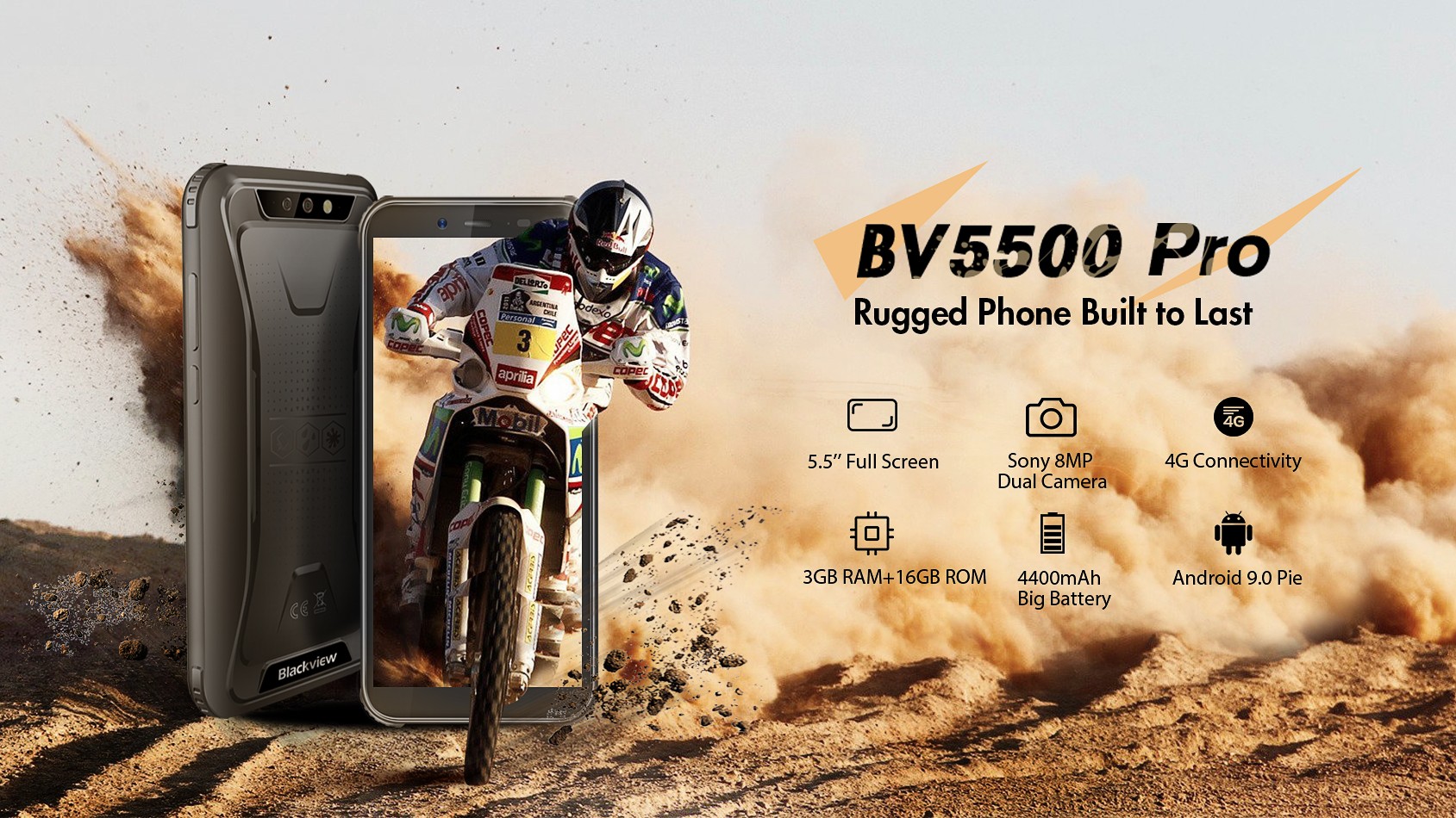 Smartphone Blackview BV5500 - Android 10 - 32 Go, 3 Go RAM - 4G - Occasion