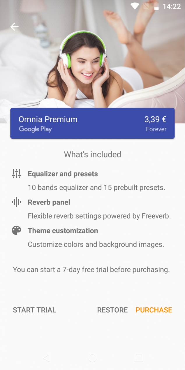 Omnia Music Player supporta quasi tutti i formati audio, APE compresi