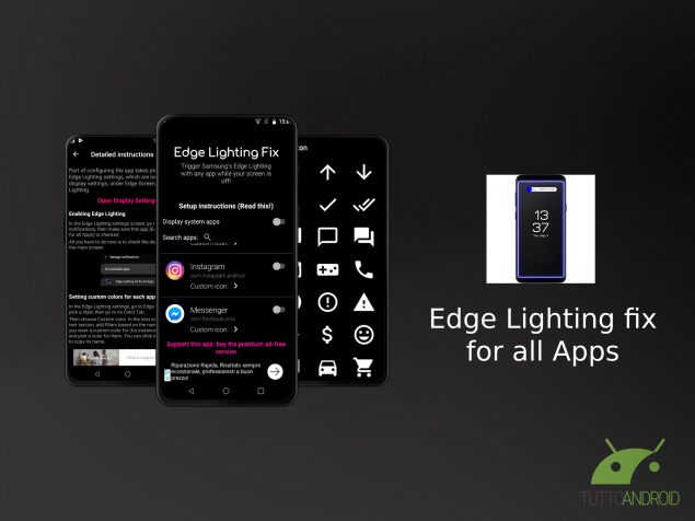 edge lighting a71