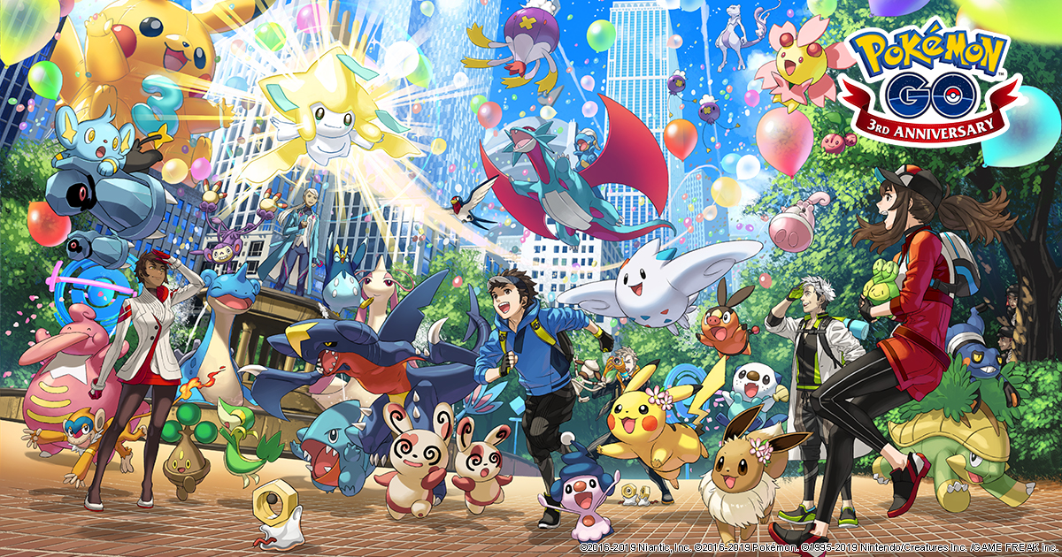 Pokémon GO compie tre anni e festeggia con nuove entusiasmanti funzionalità