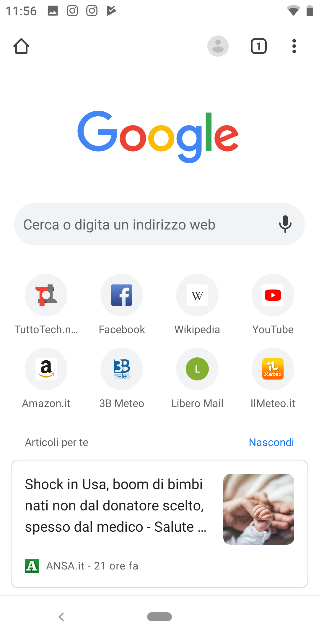 Chrome per Android riceve l'avatar dell'account Google e presto le