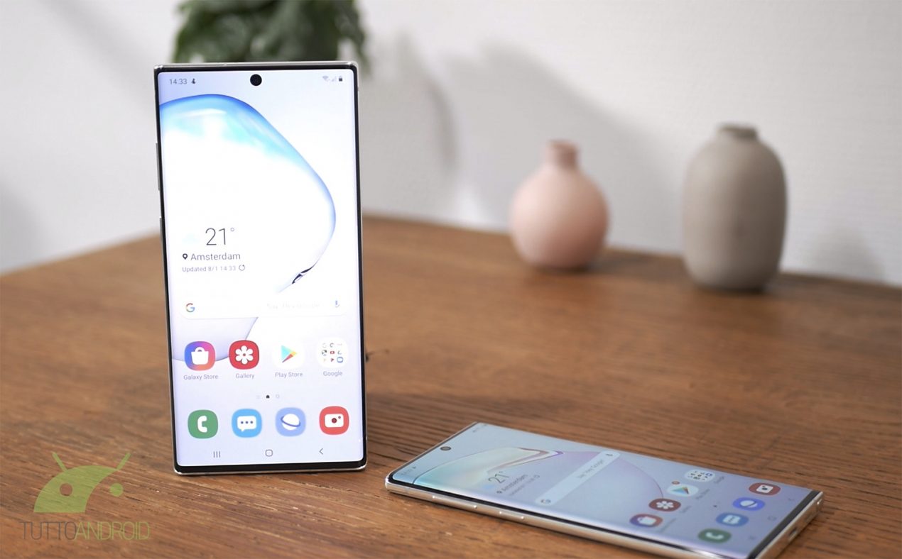 Samsung Galaxy Note 10 e Note 10+ ufficiali: minimalismo, potenza e usabilità (foto e video)
