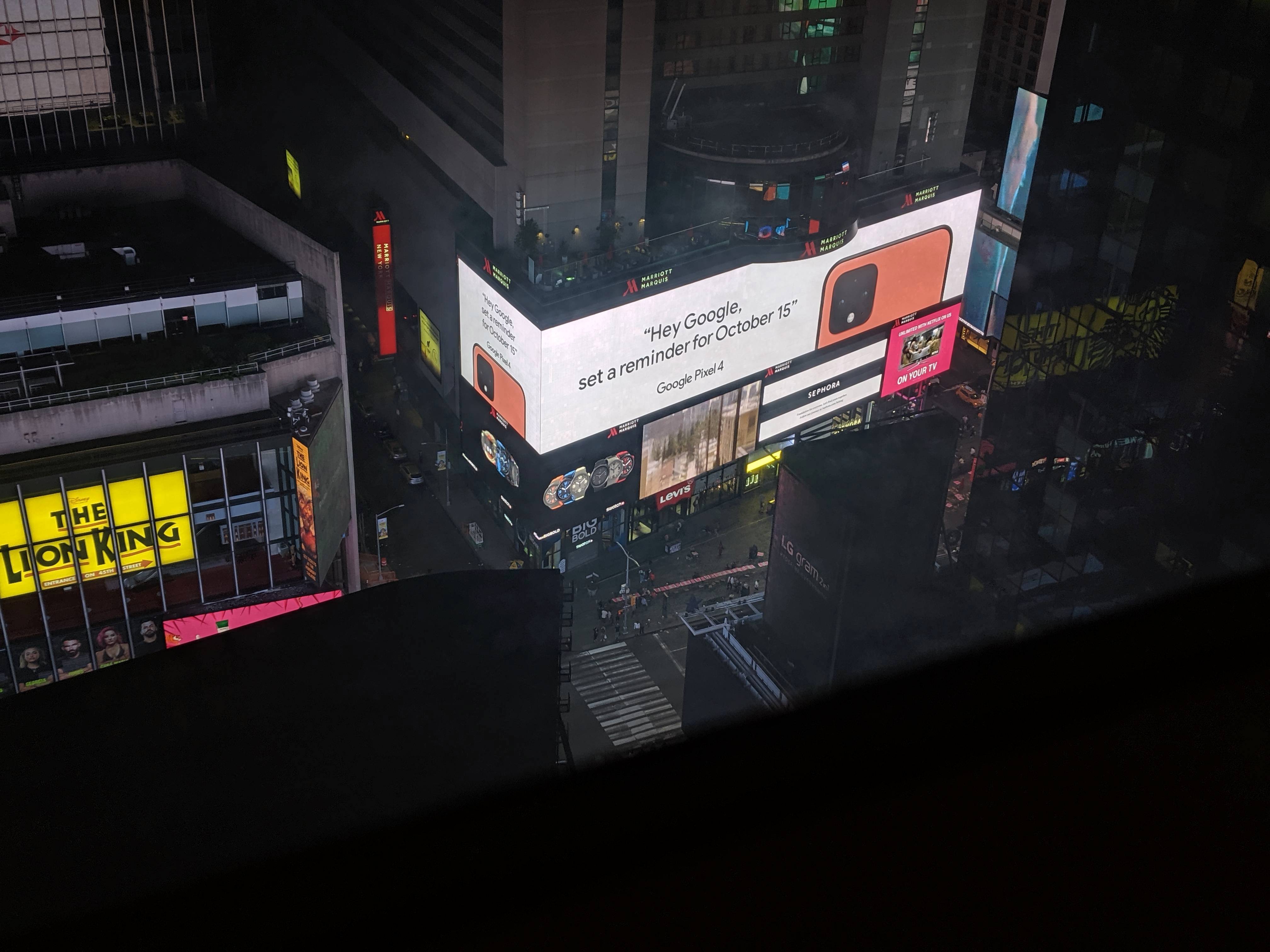 Pixel 4 times square 1