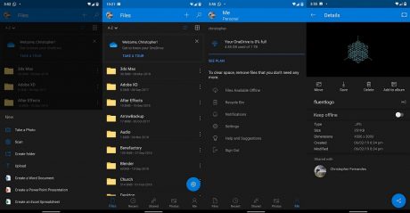 OneDrive for Android dark mode