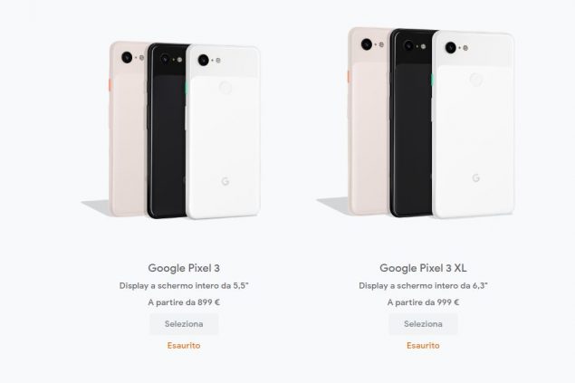 google pixel 3 xl out of stock