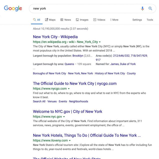 google ricerca favicon rimozione url