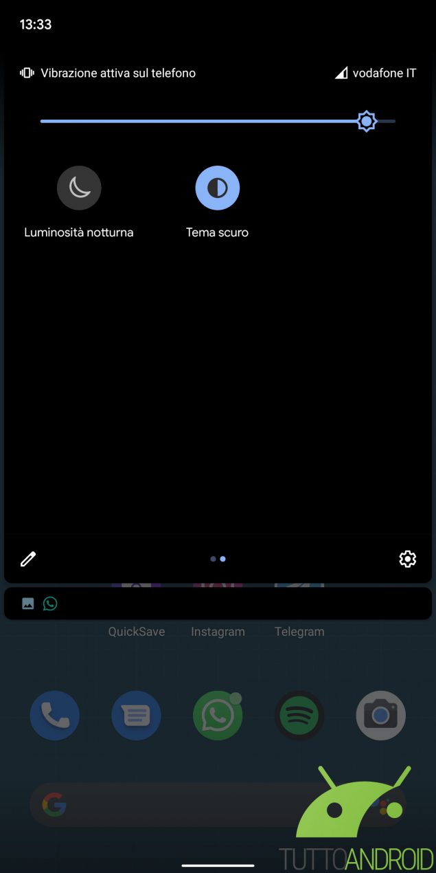 instagram modalità scura android 9 10