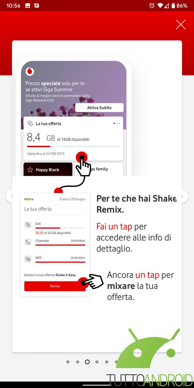 myvodafone aggiornamento funzioni app