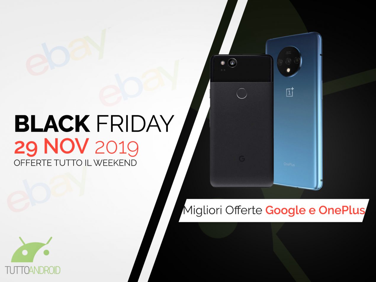 Amate Android nudo e crudo? Ecco le offerte Google e OnePlus del Black Friday eBay