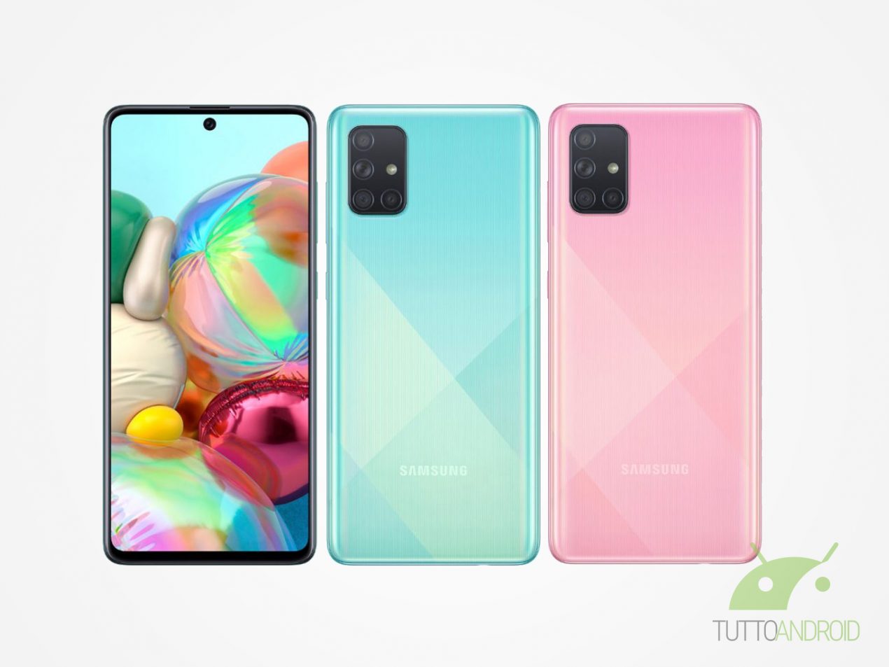 Samsung Galaxy A71, il gemello grande di Galaxy A51, è ufficiale col suo foro nel display
