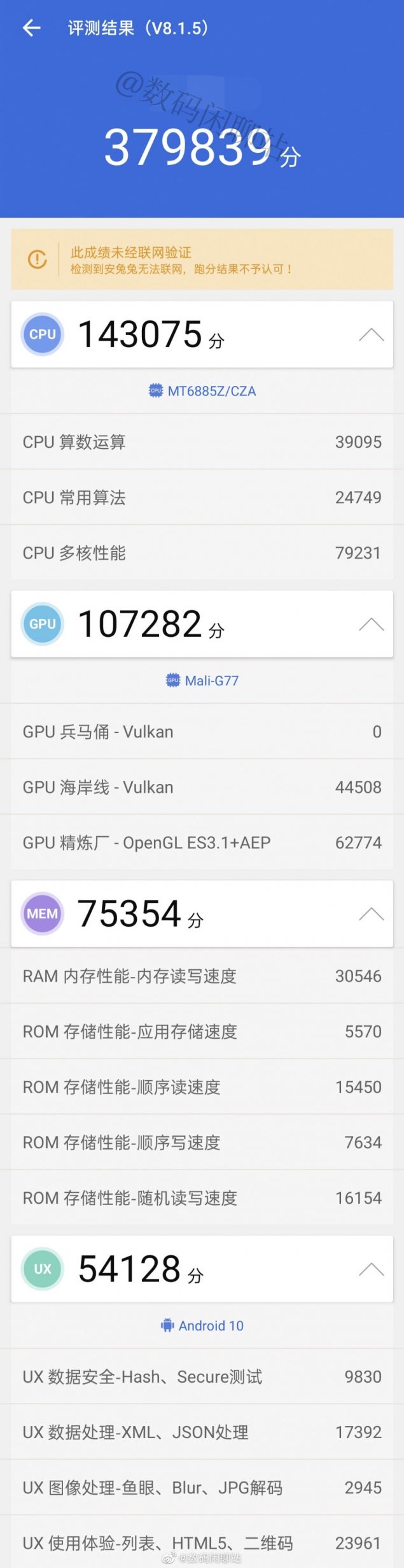 mediatek mt6885 samsung exynos 980 antutu benchmark punteggio