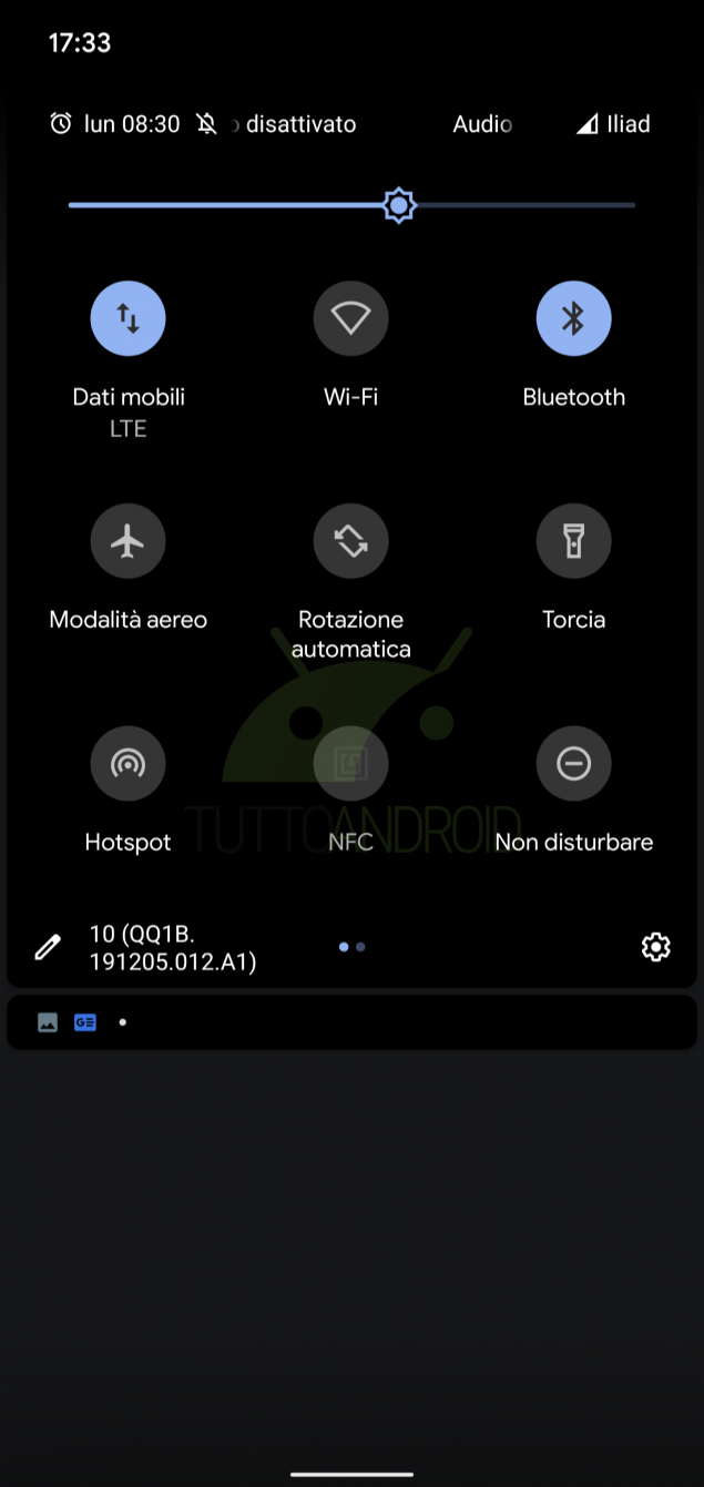 tema scuro Android 10