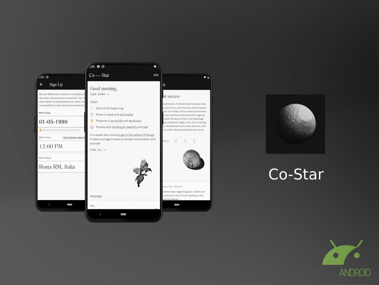 Gli oroscopi iper-personalizzati di Co–Star sono disponibili anche sugli smartphone Android
