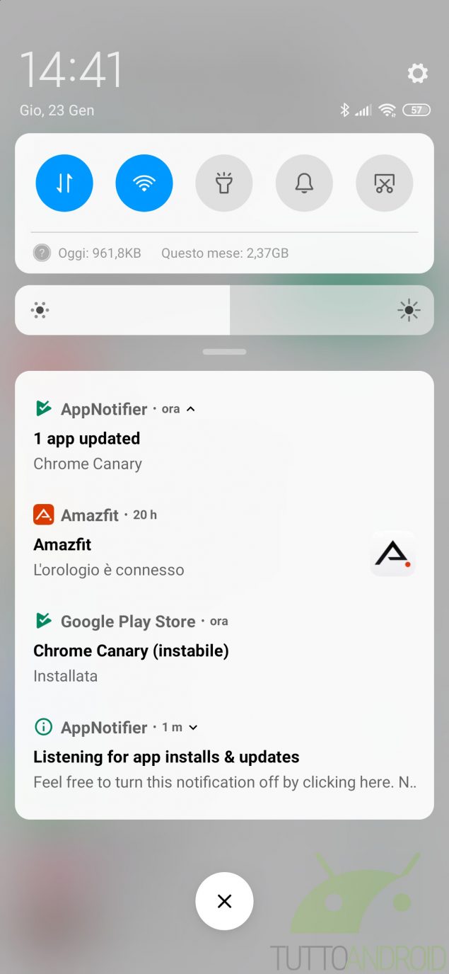 appnotifier google play store notifiche