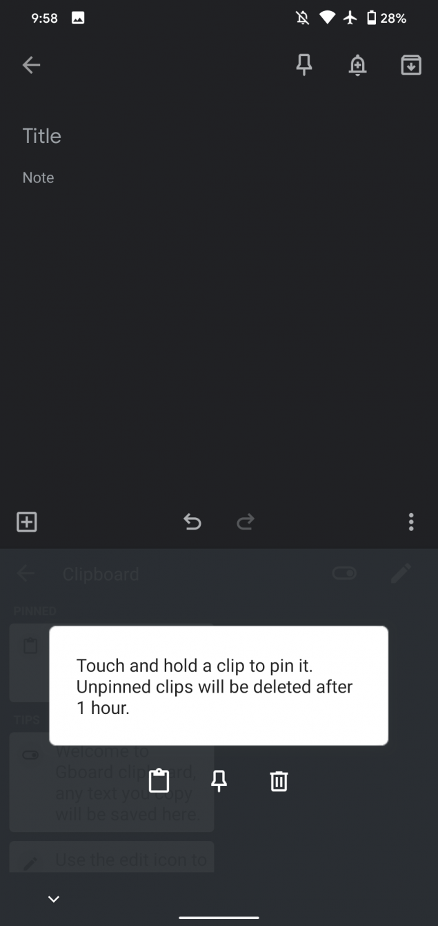 google gboard beta clipboard immagini