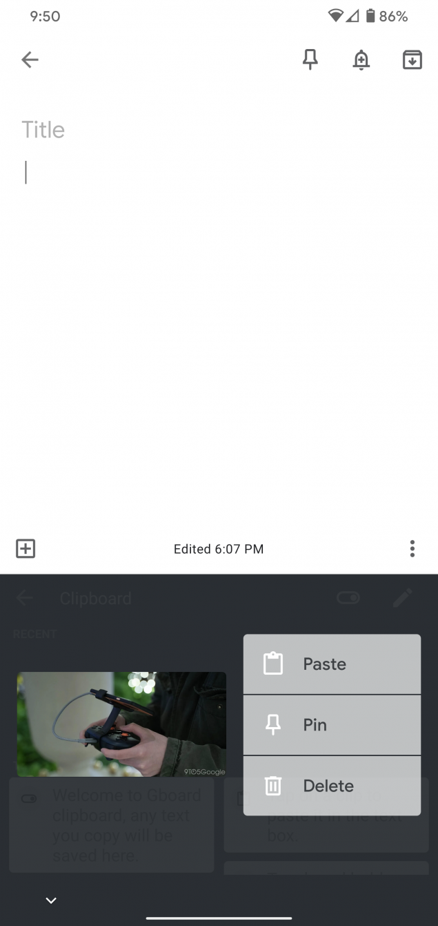 google gboard beta clipboard immagini