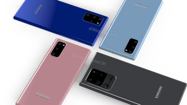 possibile design di Samsung Galaxy Note 20