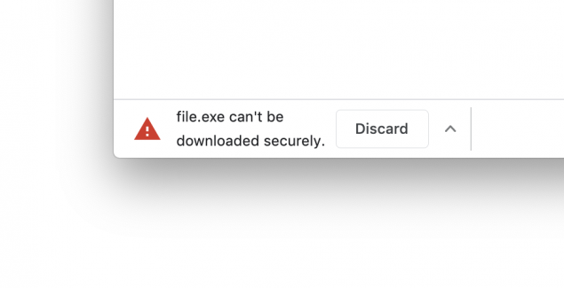 google chrome blocco download file dannosi