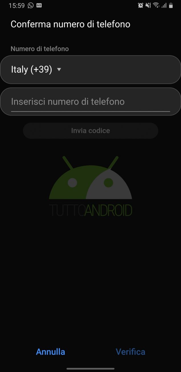 Samsung Account autenticazione a due fattori