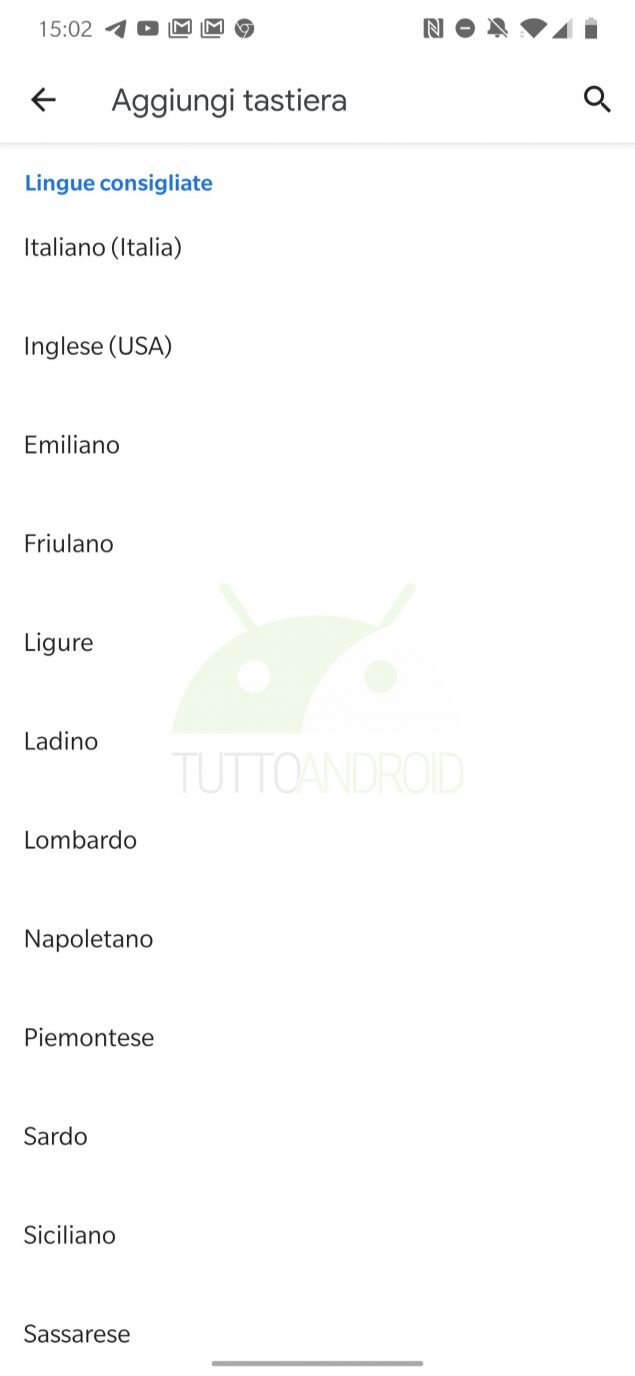 Gboard Tastiera di Google dialetti