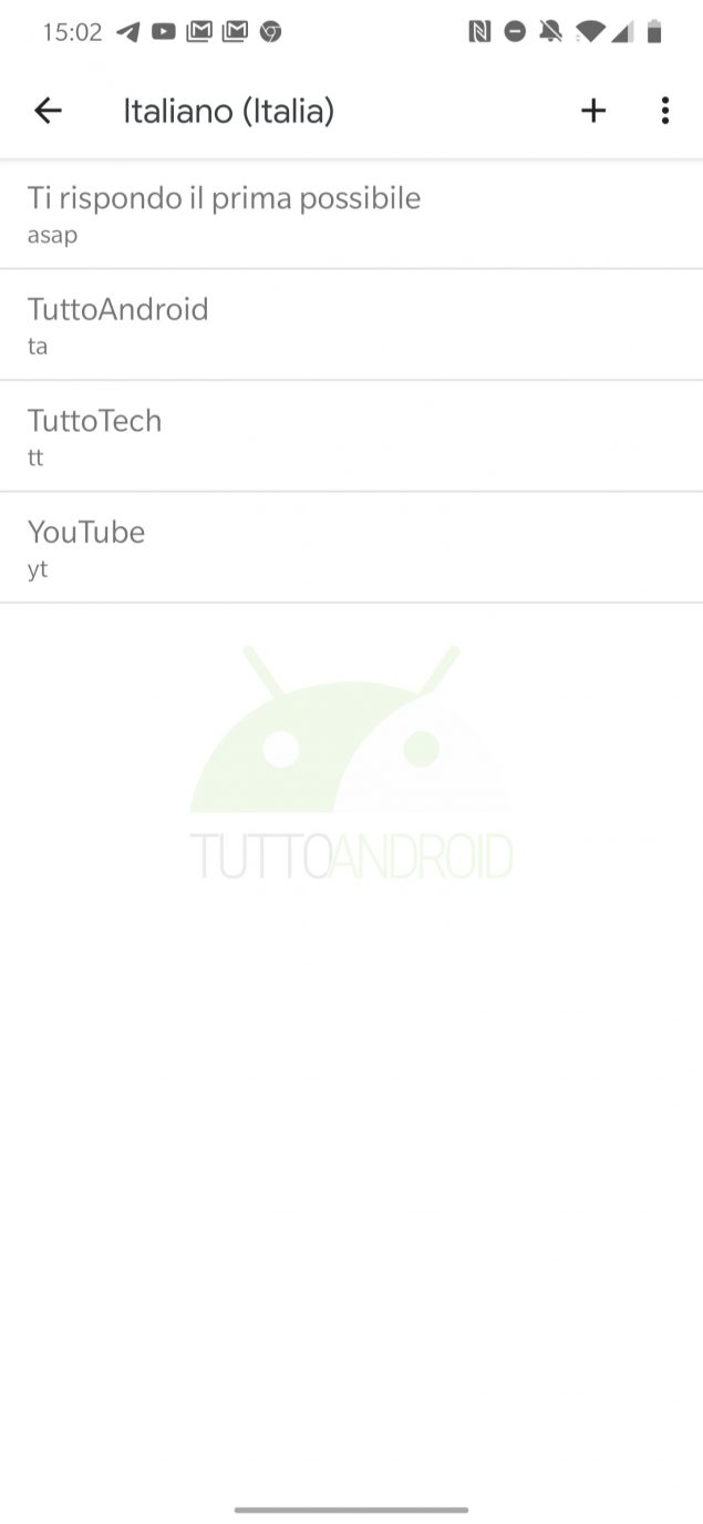 Gboard Tastiera di Google scorciatoie