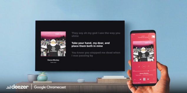 deezer google chromecast supporto testi canzoni