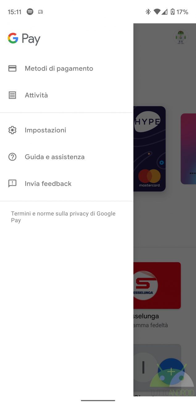 google pay play services interfaccia alternativa