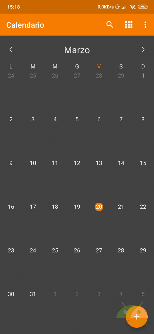 semplice calendario