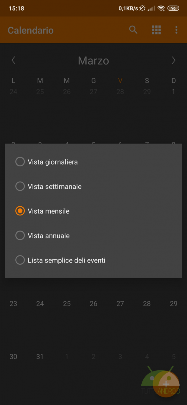 semplice calendario