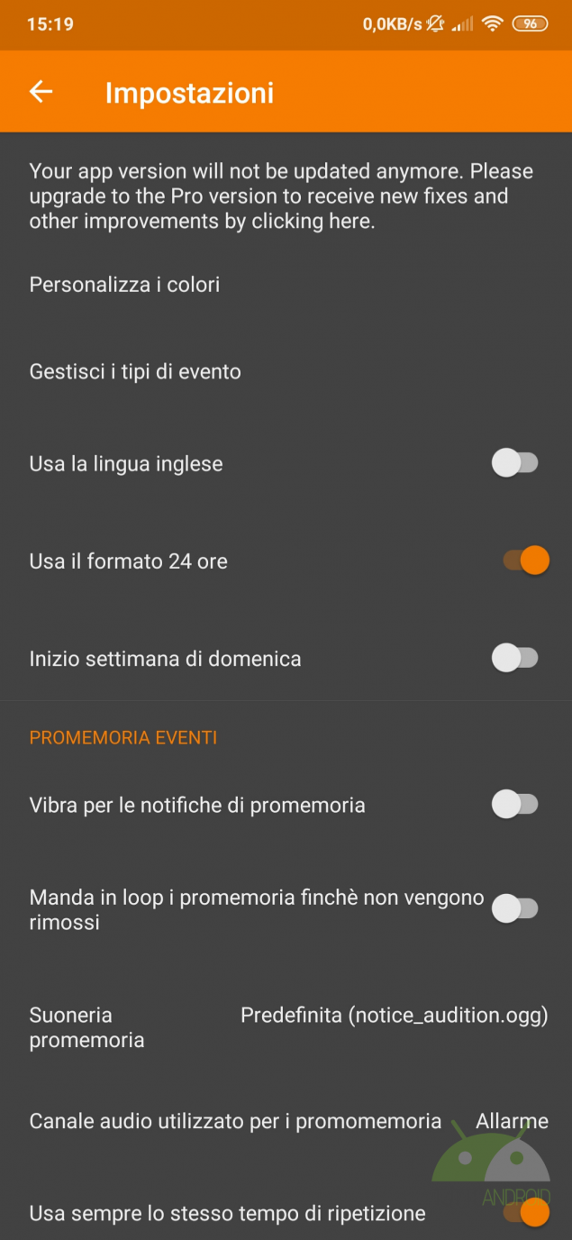 semplice calendario