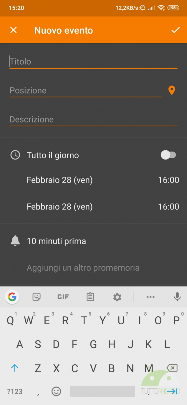 semplice calendario