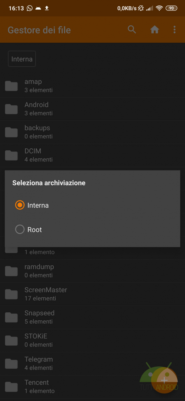 semplice gestore dei file
