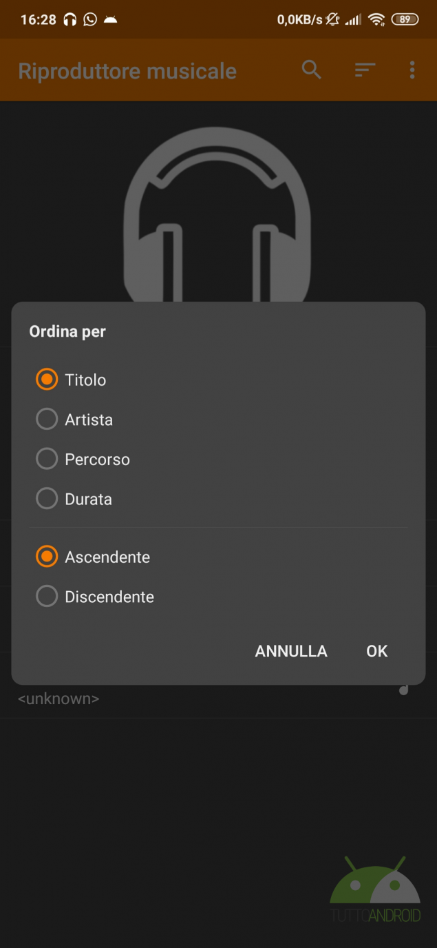 semplice riproduttore musicale