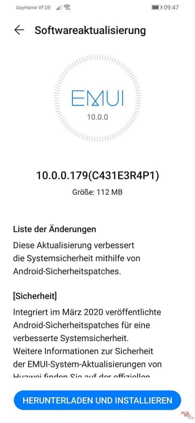 Huawei P Smart 2019 patch sicurezza marzo