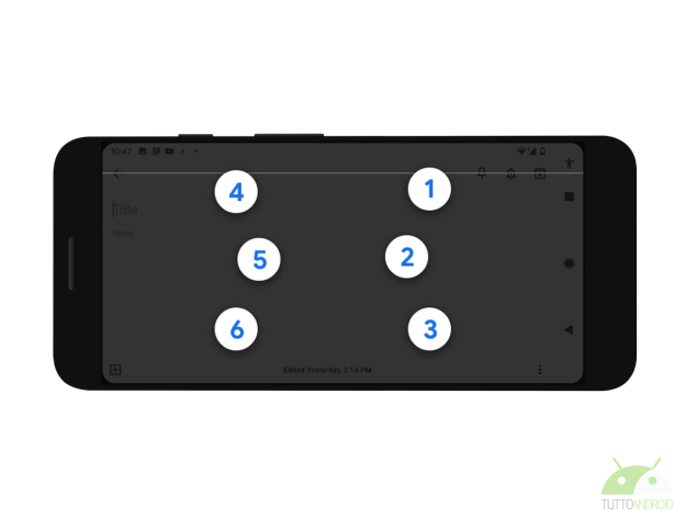 tastiera Braille virtuale Android