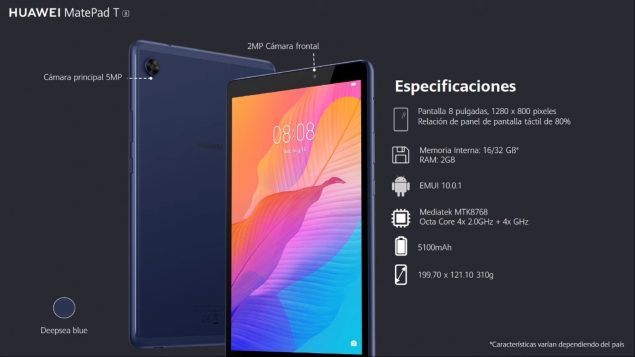 huawei matepad t8 immagini leak specifiche
