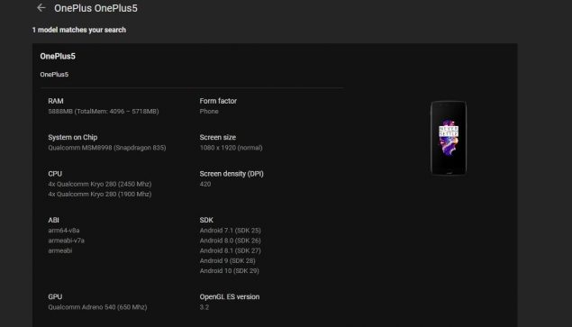 oneplus 5 5t oxygenos 10 android 10 certificazione google sviluppo